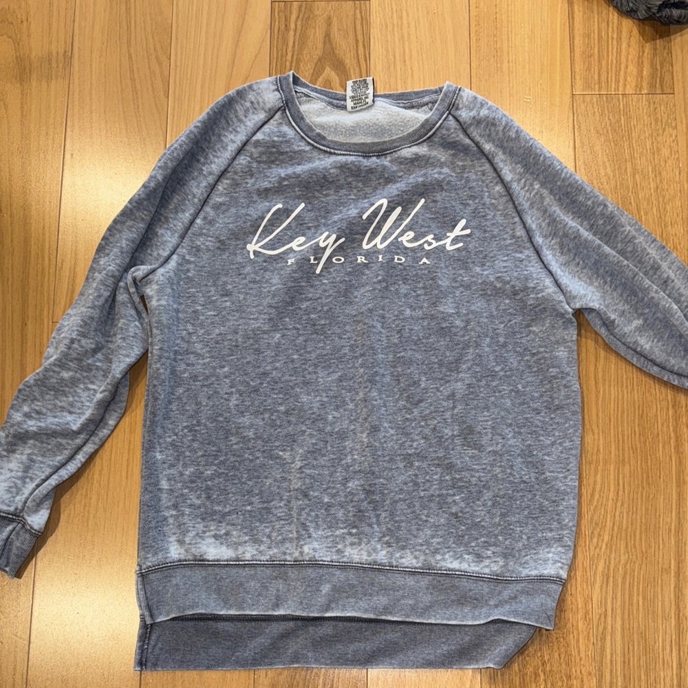 Key West Florida Pullover Sweatshirt - Heather Blue